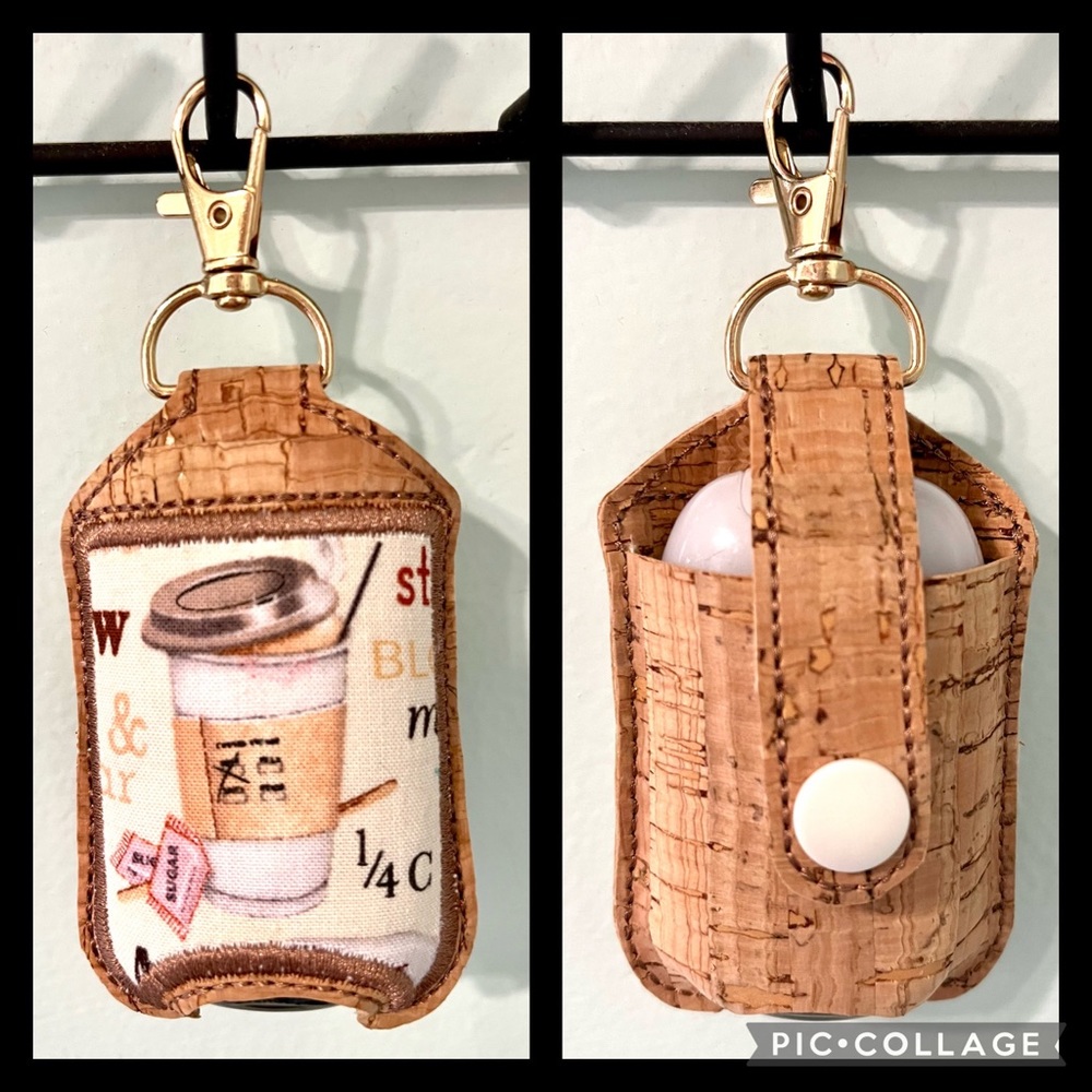Hand sanitizer holder perfect for purse, backpacks, diaper bags, key chain etc
